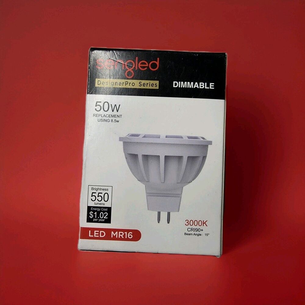 SENGLED DIMMABLE 50W, 525 LUMENS 2700K LED MR16 BULB - (1102011245)